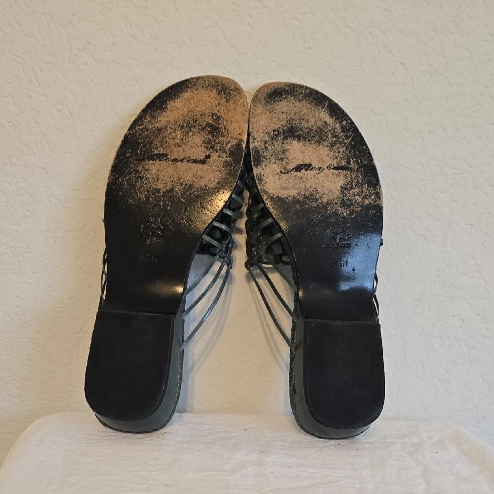 Mezlan Green Sandals Comfortable Slip-On Size 8 1/2 EUC Made In Spain - Picture 12 of 15